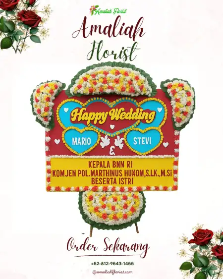 Papan Bunga Pernikahan Woromarto